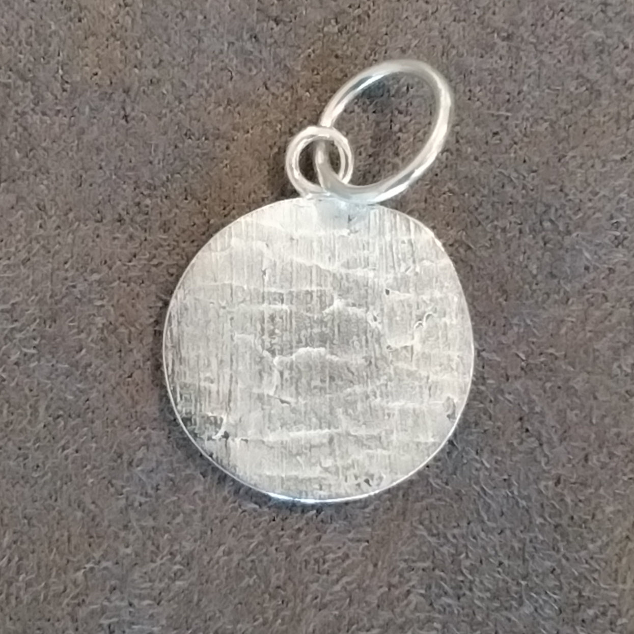Round Sterling Silver Ansuz Charm Pendant