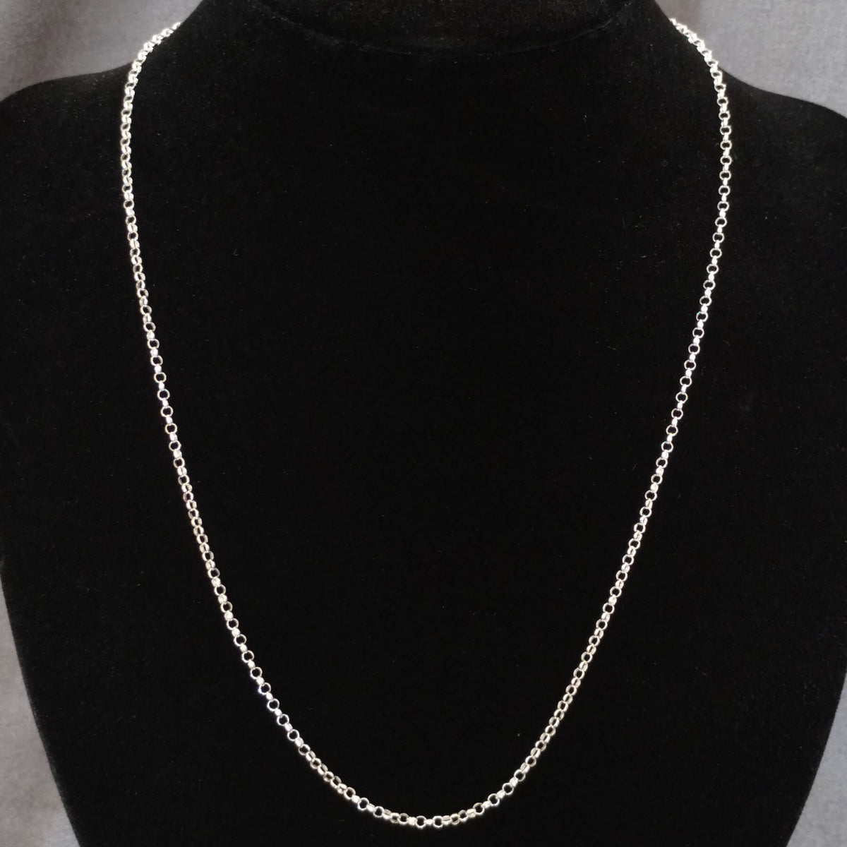 2.3 mm Sterling Silver Rolo Chain - 20 inch length